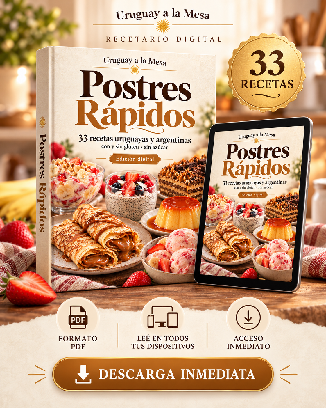 Postres Rápidos – 33 recetas uruguayas y argentinas